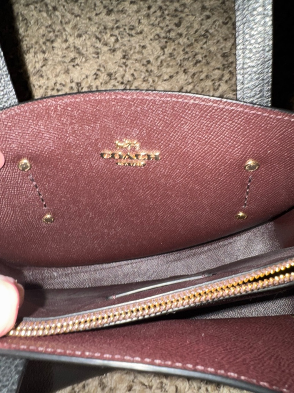 Coach Black Pebbled Leather Satchel with Gold Hardware - Picture 3 of 5